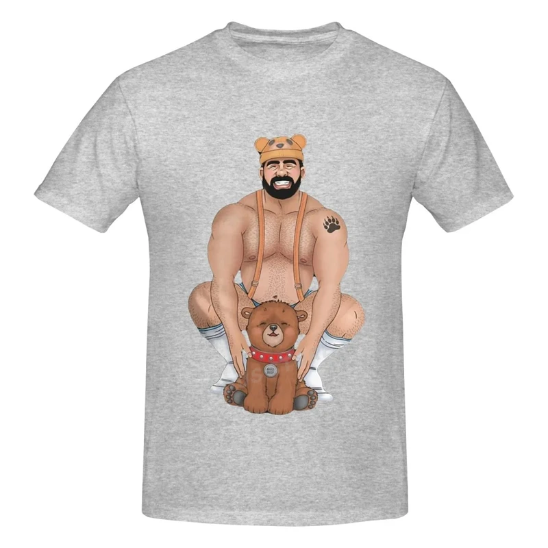 Fashion T-shirt Casual Daddy Bear Barebeef Gaybear Gayart Gay Pride LGBT T Shirts Harajuku Streetwear Short-sleeved Male Tops