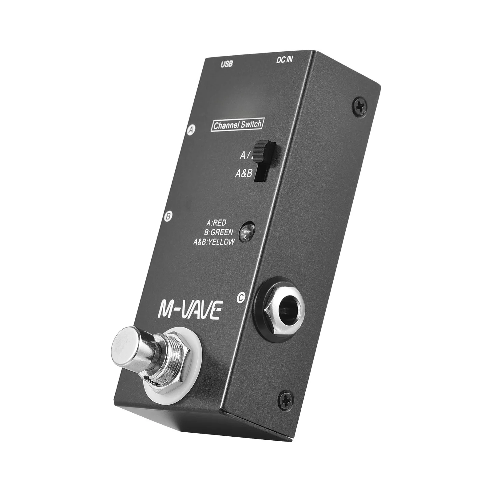 M-VAVE ABY Line Selector AB Switch Mini Guitar Effect Pedal True Bypass Guitar Bass Pedal AB Box - ABY Channel Switch Accessorie