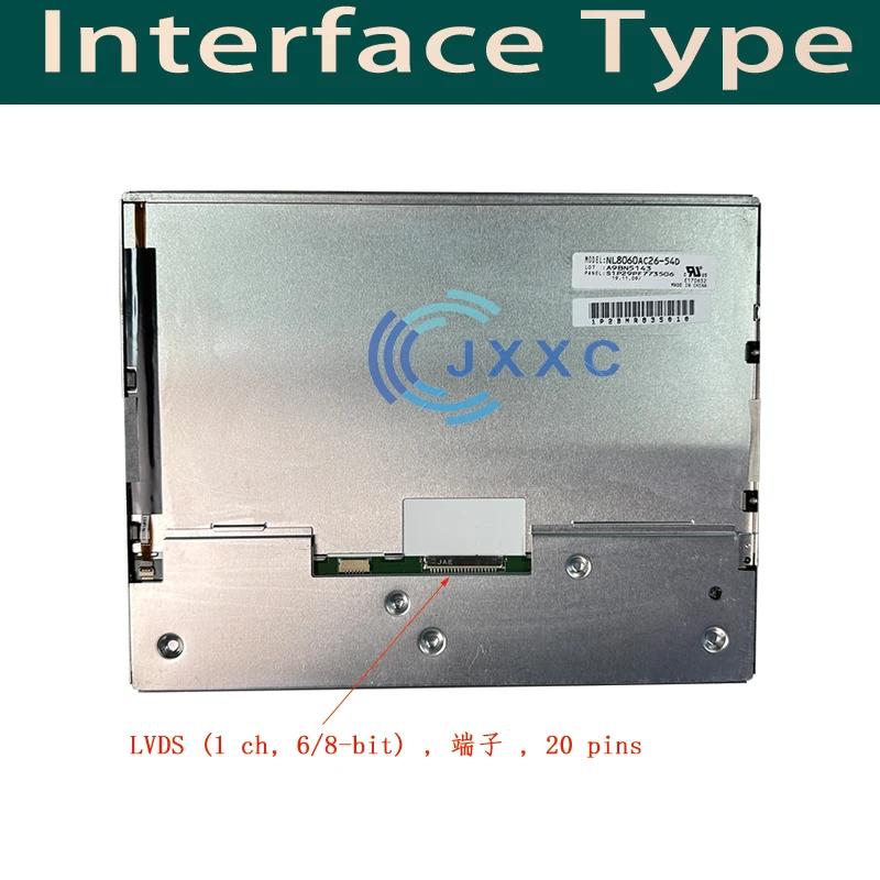 Original 10.4 polegada adequado para nlt NL8060AC26-54D módulo de exibição lcd substituição do painel tela cristal industrial