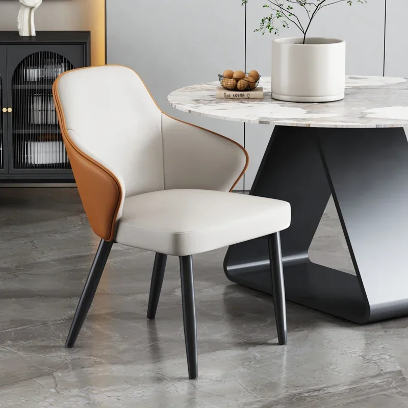 Luxury Chair Garden Bedroom Cafe Modern Accent Dining Chairs Furniture Outdoor Metal Design Krzeslo Antique Nordic DC-432 image 5