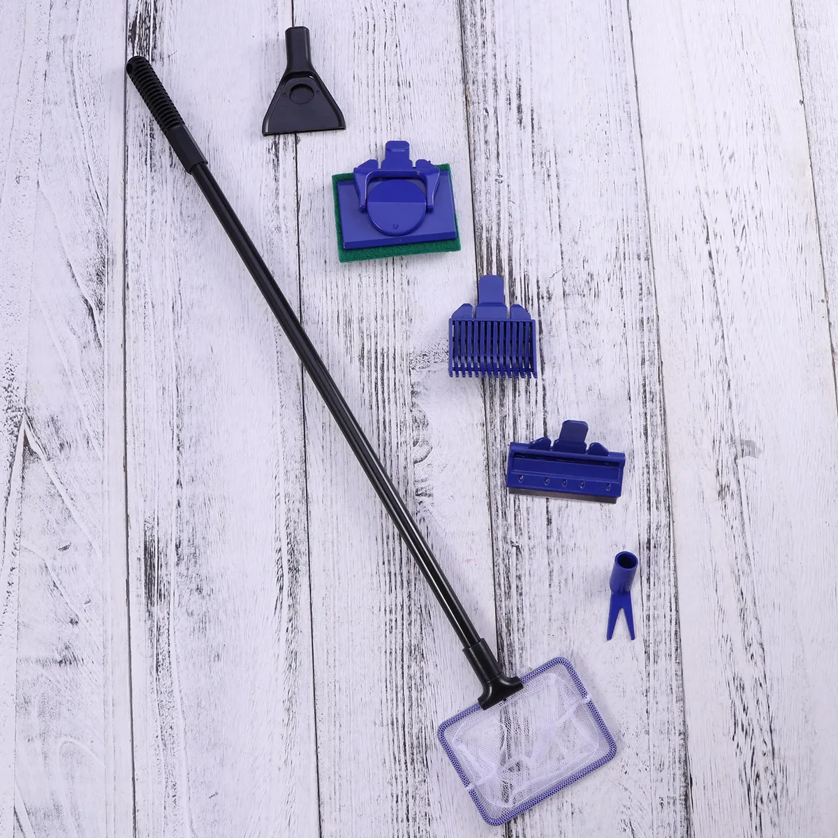 

Complete 5 in 1 Fish Tank Clean Set Plastic Aquarium Cleaning Tools Easy Assemble Disassemble Remove Debris Efficiently