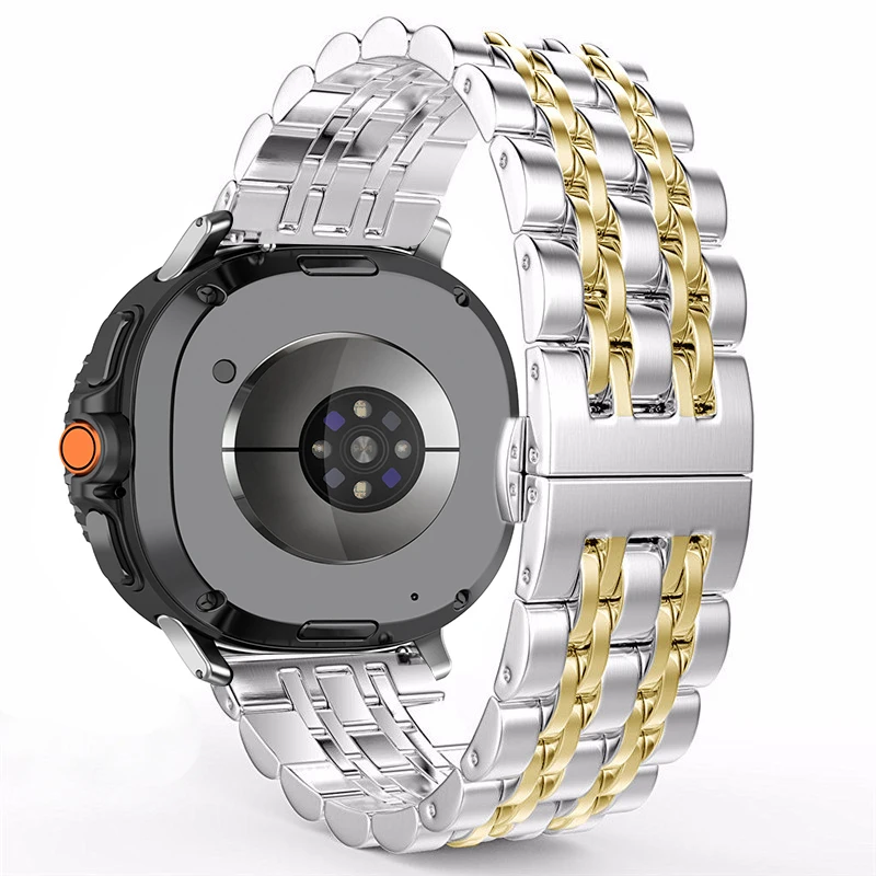 لساعة سامسونج جالاكسي 8 40/44 مللي متر 8 كلاسيكي 46 مللي متر سوار معدني لساعة جالاكسي الترا 2025 47 مللي متر سوار فولاذي غير قابل للصدأ معصمه