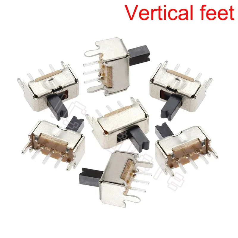 100PCS SK12D07 SS12D07 Toggle Switch 3PIN PCB 1P2T Slide Switch Handle Miniature Slide Handle length 2mm 3mm 4mm 5mm 6mm