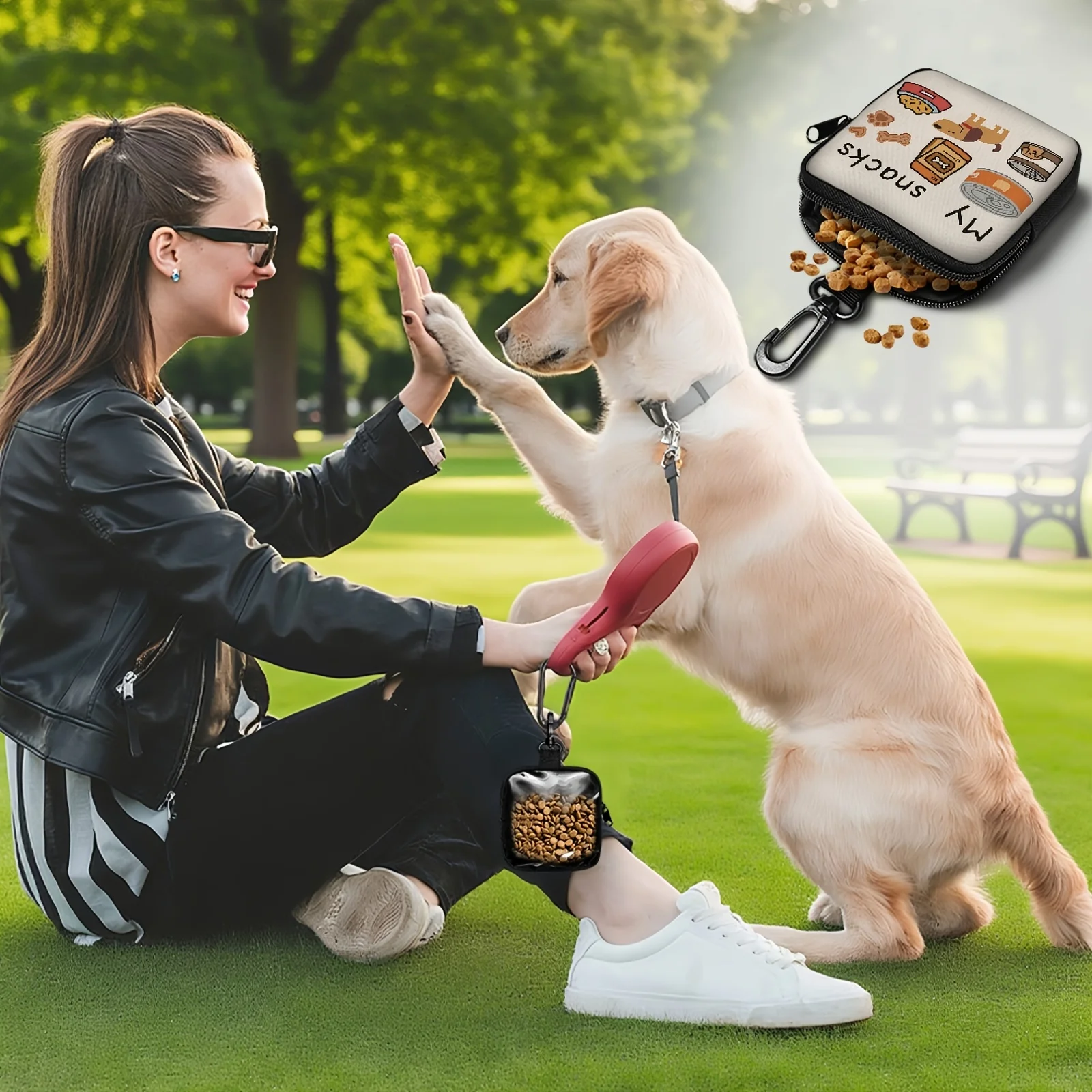 حقيبة محمولة لحفظ طعام الكلاب، - مراجعة Food Snacks For Camping وسعره