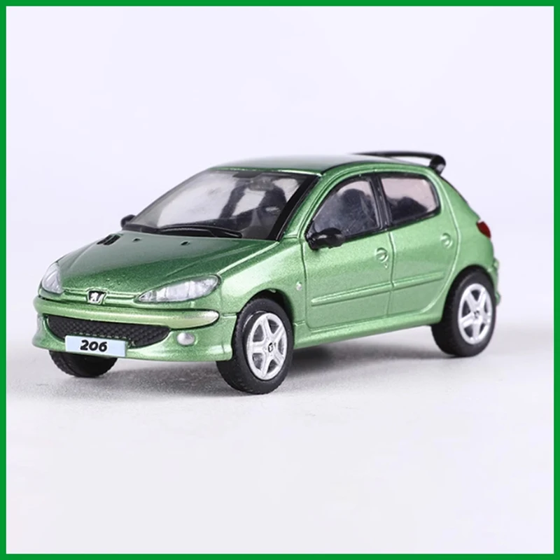 SHADOW 1:64 échelle Peug-206 5 portes alliage Simulation modèle de voiture Collection décoré cadeaux de vacances jouets Souvenir affichage statique