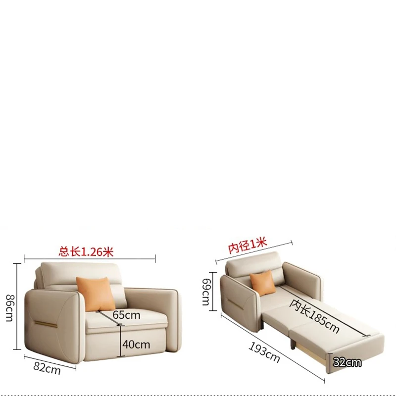 Modern Storage Sofas Tech Cloth White Simple Sleeping Sofas Living Room Lounges Camas Y Muebles Para El Hogar Furniturea