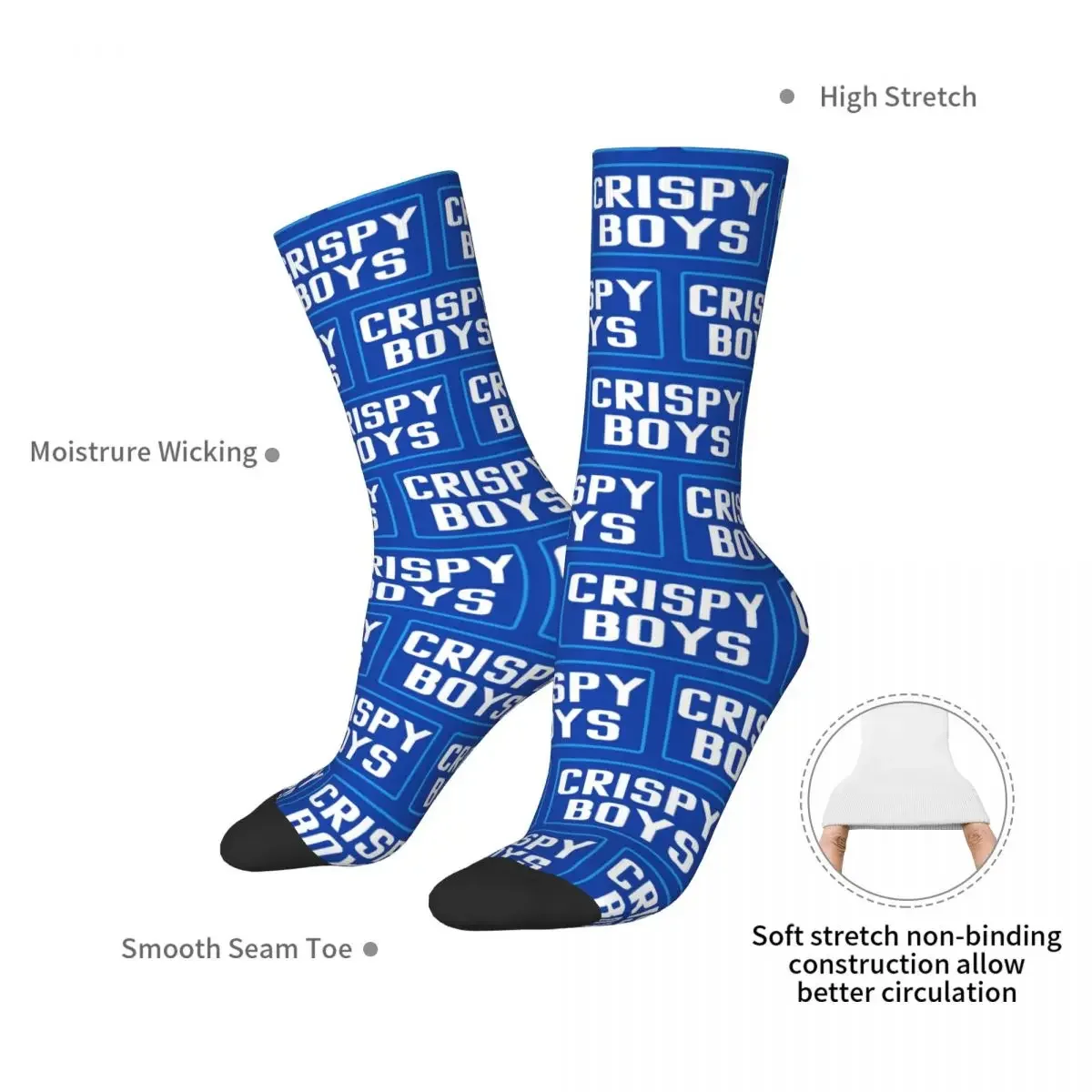 Crispy Boys Socks Harajuku Sweat Absorbing Stockings All Season Long Socks Accessories for Man's Woman's Gifts