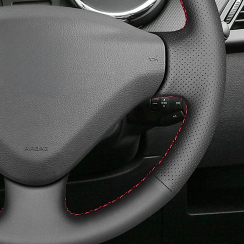 DIY Artificia Leather Car Steering Wheel Cover for Peugeot 207 2006-2014 Fiat Scudo 2010-2016 Expert 2008-2016 Partner 2009-2018