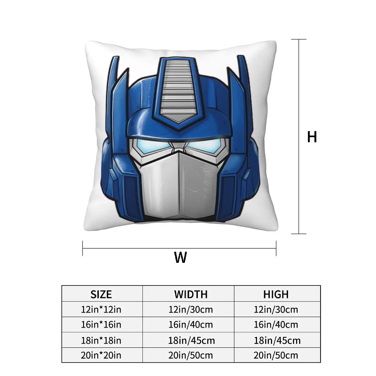 Optimus Prime 2 pcs Square Pillowcase Pillow Cover Cushion Zip Decorative Comfort Throw Pillow for Home Sofa