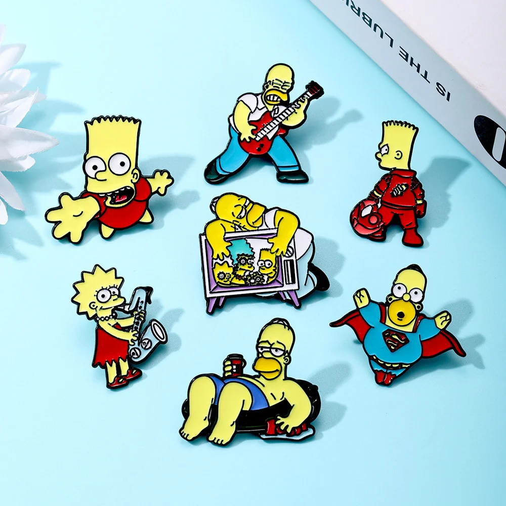 7-teiliges Anime-Monster-Set mit niedlichen Emaille-Pins, Broschen, Anstecknadeln für Rucksack, Kostüm-Accessoires, Schmuck, Geschenk für Freunde
