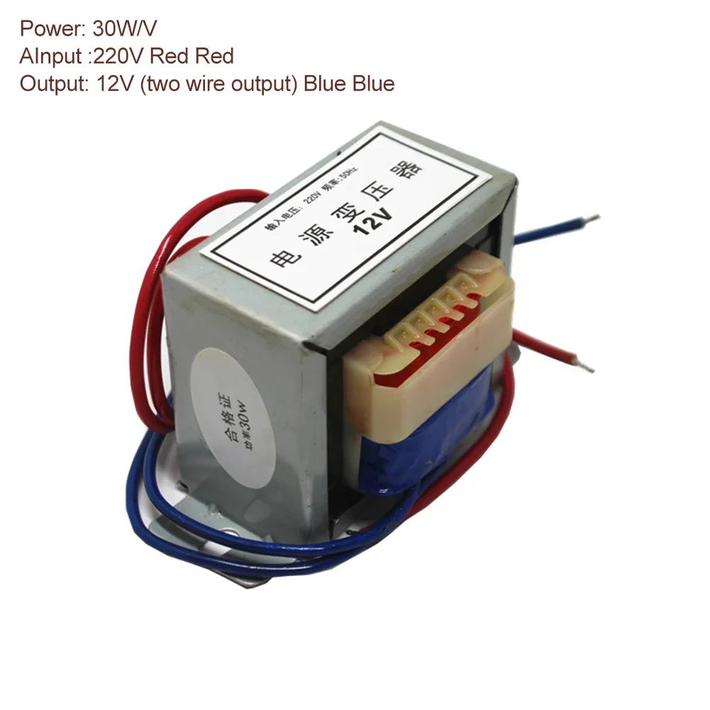 1PCS EI Single Phase Power Transformer 30W EI66*32 Power Transformer Input 220V To Output 12V-0-12V 24V-0-24V 12V 24V