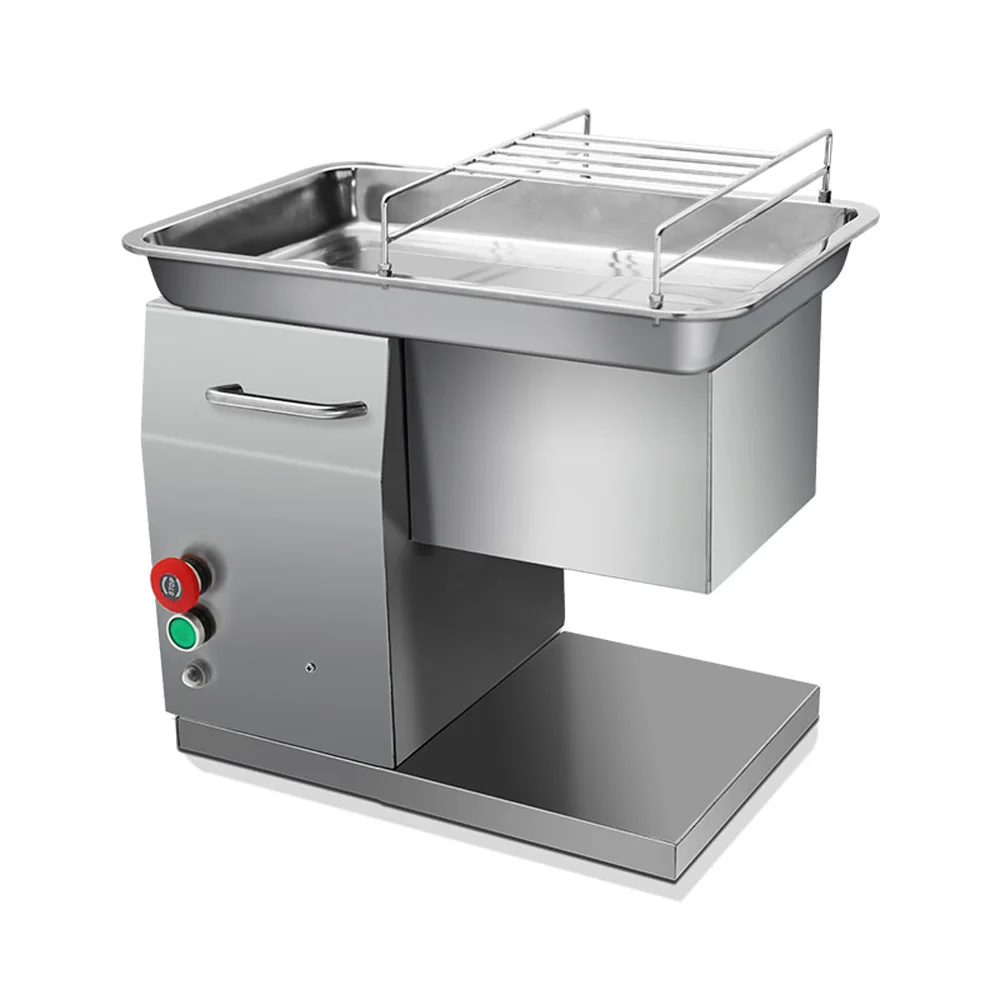 Cortadora de carne de alta potencia de escritorio, cortadora de acero inoxidable, máquina cortadora de carne fresca multifuncional, TJ-90 2025, nuevo