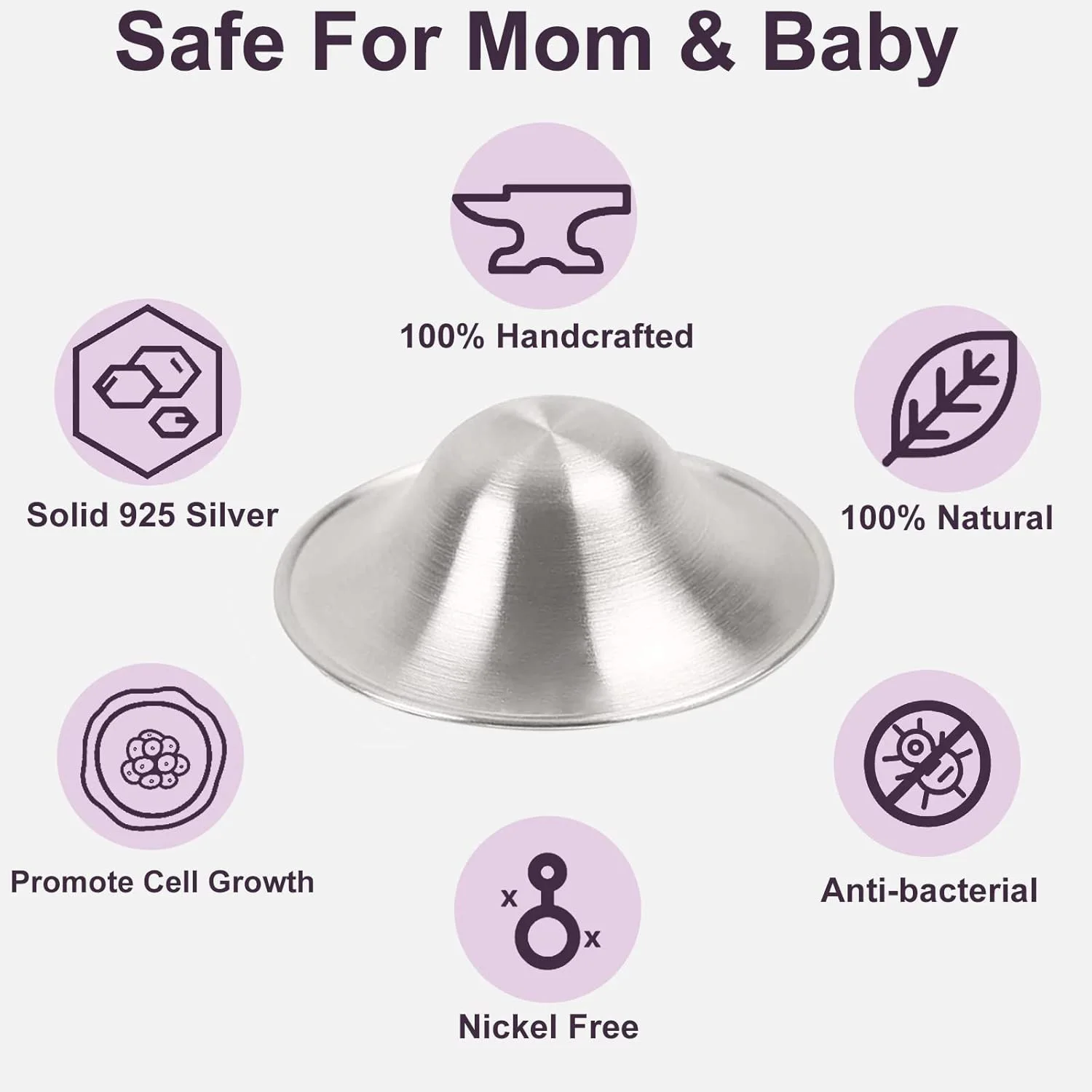 999 Original Silver Nursing Cups Shields Breastfeeding Protector Cap Nipples Covers for Maternity Woman Boobs Newborn Thing Need