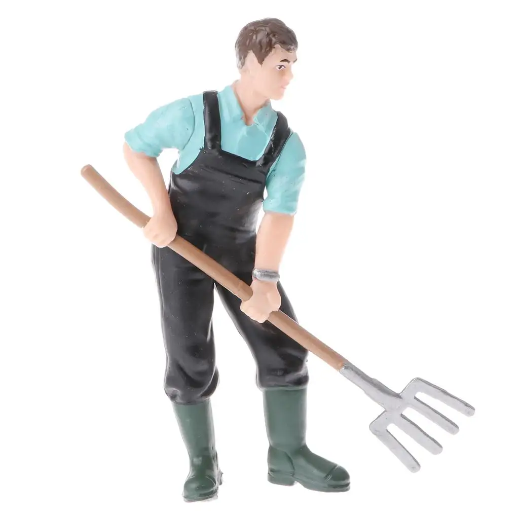 Action Figures with Miniature Simulation Rake Toy for