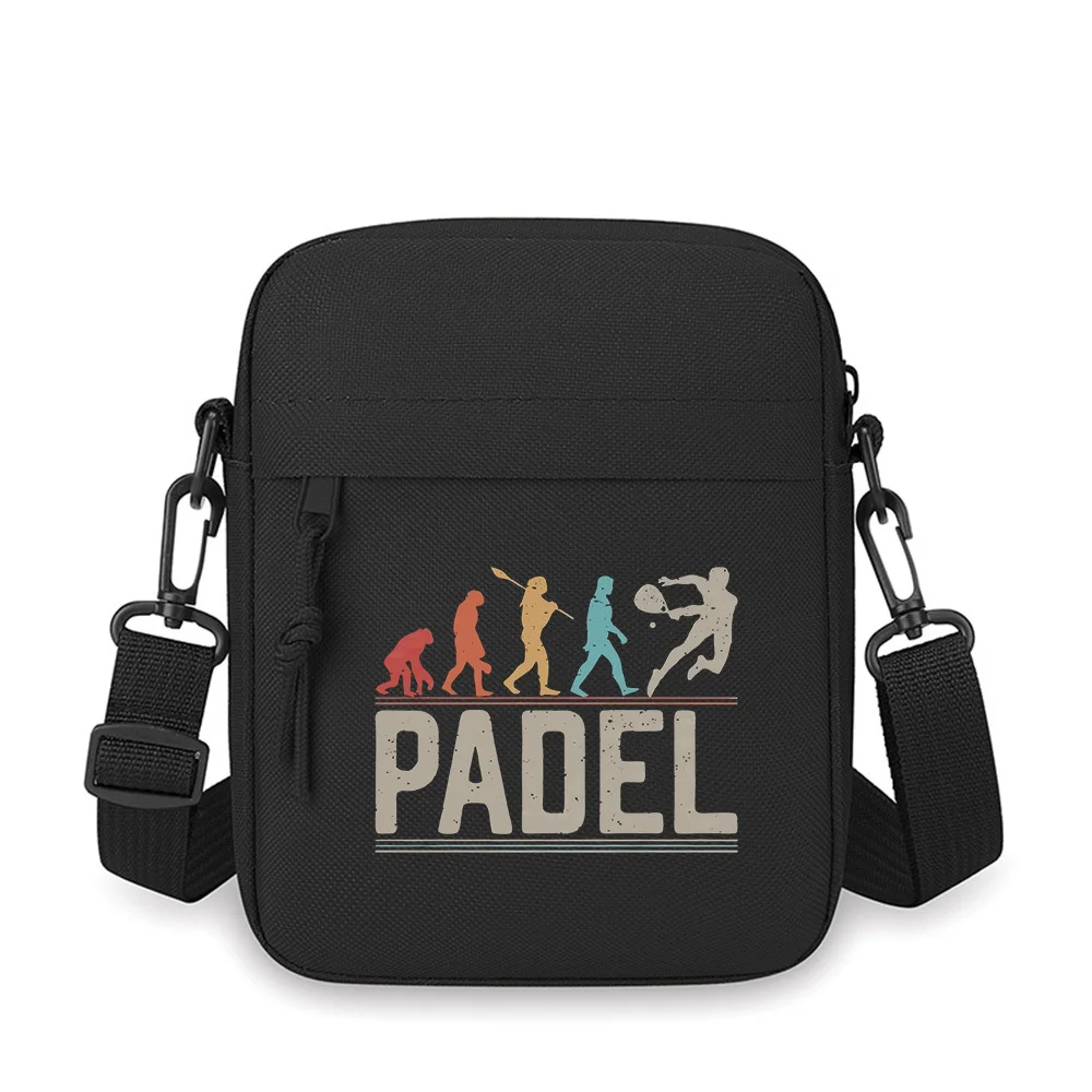 Padel Evolution Figure Sport Design Men Crossbody Bag Single Shoulder Women Cartoon Anime Film Printing Design Unisex