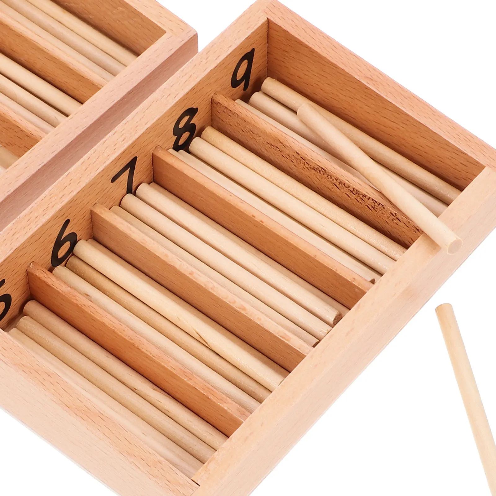 

Spindle Rod Box Croquet Mallet Toy for Children Educational Playings Compartment