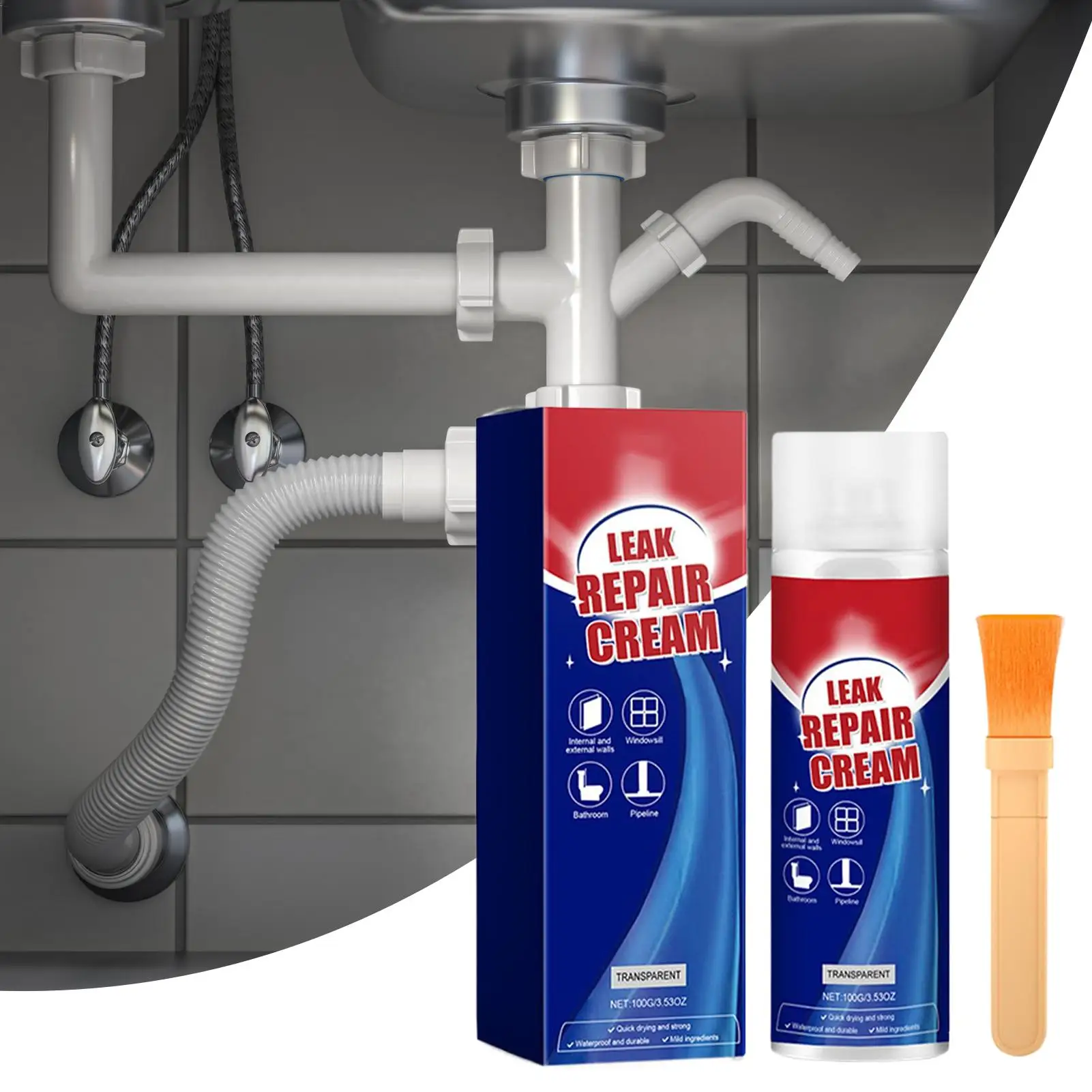 Waterproof sealing spray water leakage repair paste quick drying ealing liquid for Bathroom Shower Wall Crack Repair