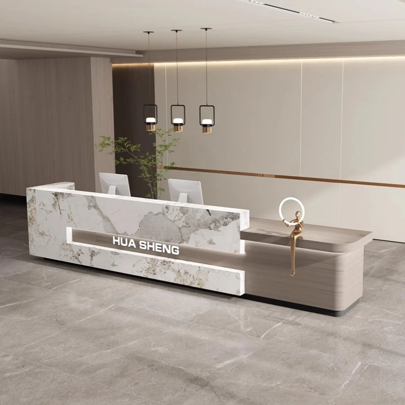 

Company Commericial Desks Industrial Curved Display Stands Welcome Reception Desks Adult Shop Business Escrivaninha Furniture