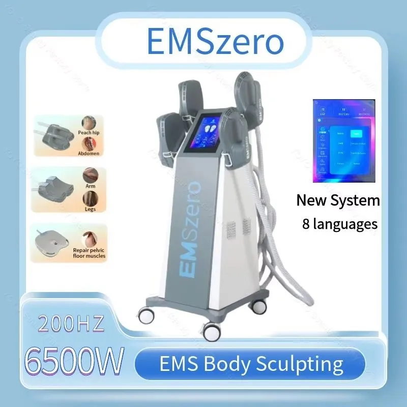 

EMSzero EMS Neo Sculpt Machine 15 Tesla 6500W Hiemt RF Body Sculpting Slimming Muscle Electromagnetic Stimulation Salon 200HZ