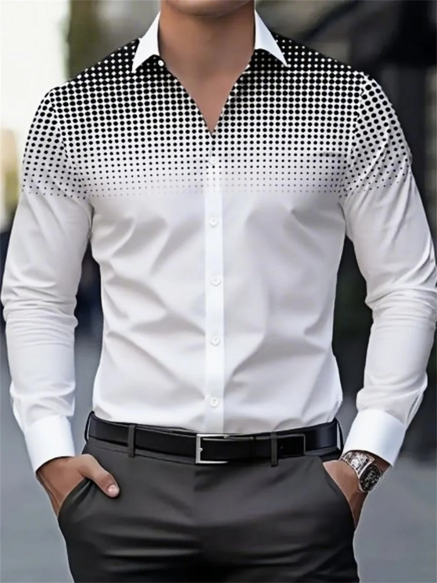 

21-цветная мужская модная дышащая повседневная рубашка с длинными рукавами и пуговицами с лацканами, весенне-осенние уличные универсальные мужские топы