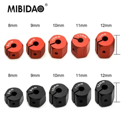 MIBIDAO 4Pcs Aluminum Alloy 8/9/10/11/12mm Wheel Hex Drive Adapter Hexagon 12mm for Axial SCX10 HSP HPI Tamiya 1/10 RC Car Model