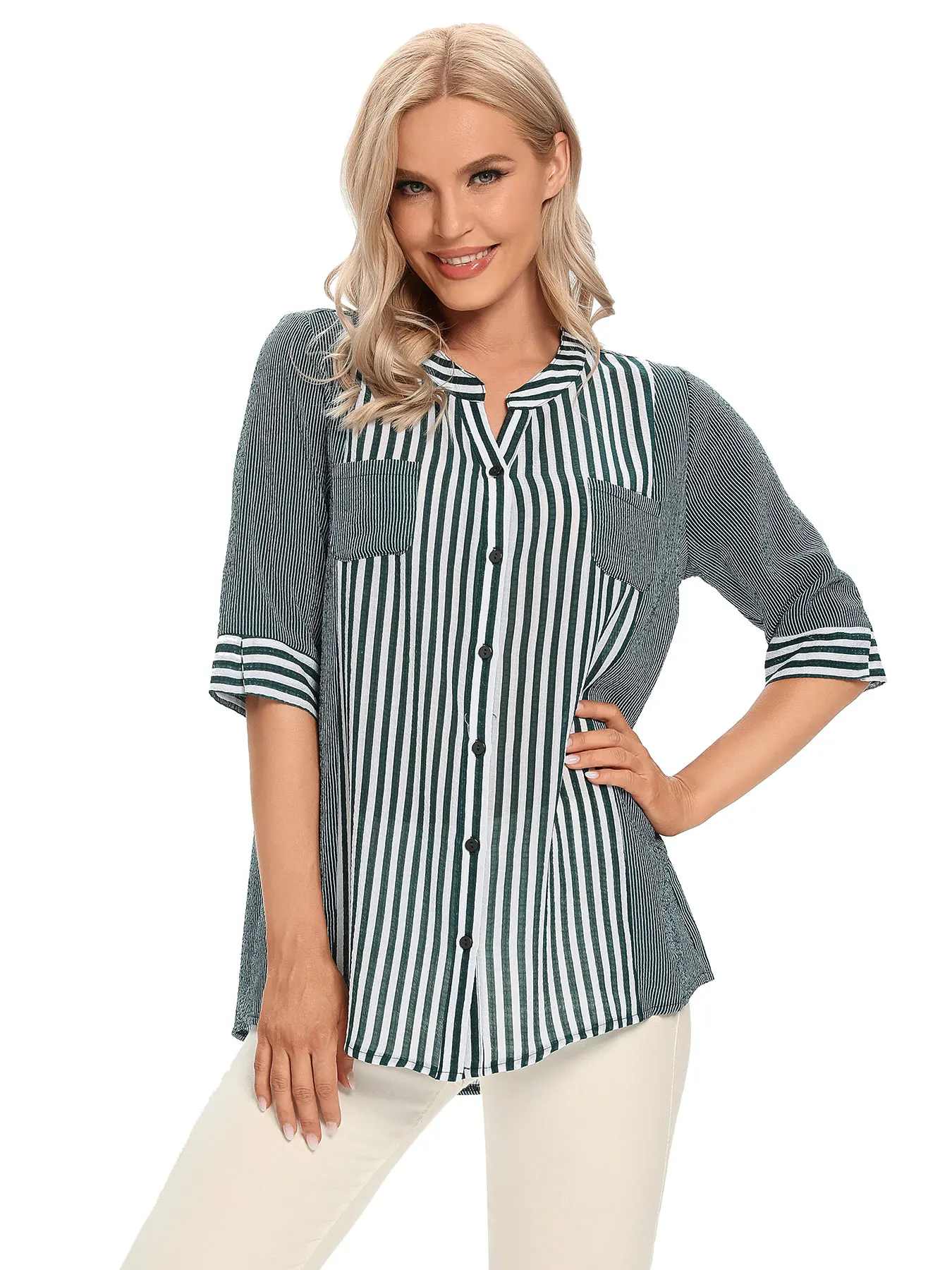 

Women Woven Fashionable Casual Shirt For Spring And Autumn