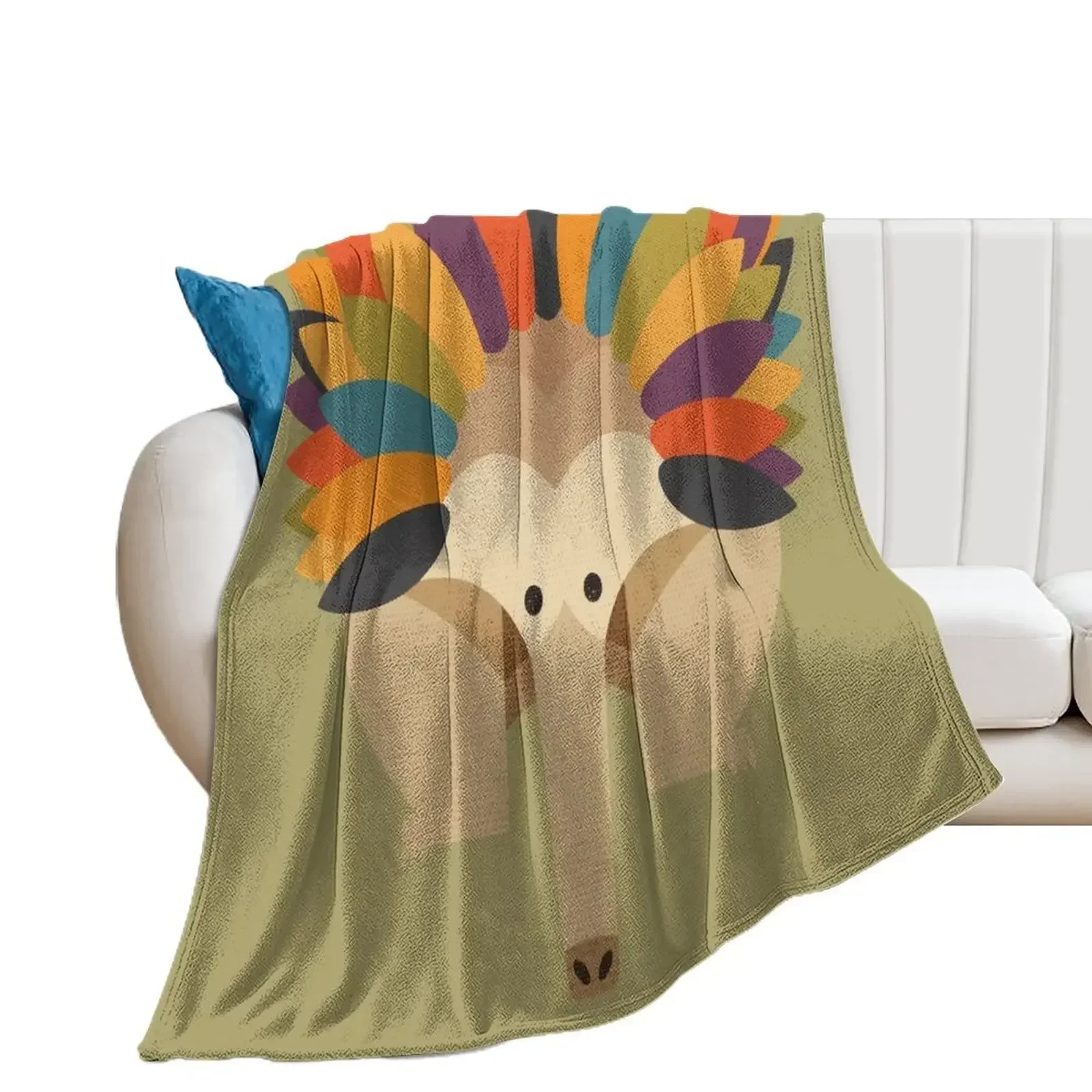 Hello Echidna Throw Blanket Flannel Travel Soft Blankets