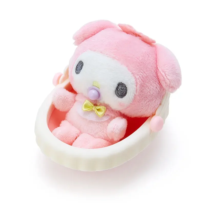 Kawaii Sanrio Plush Hello Kittys Mymelody Cinnamoroll Kuromi Accessories Cartoon Cute Beauty Cradle Pacifier Baby Doll Plushies