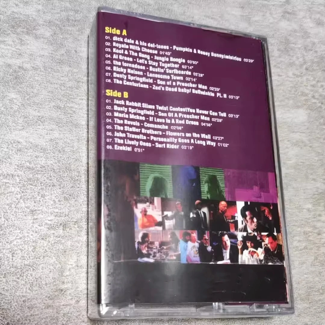 Movie Quentin Tarantino Pulp Fiction Music Tape Greatest Hits OST Album Soundtracks Box Cosplay Recorder Car Walkman Cassettes