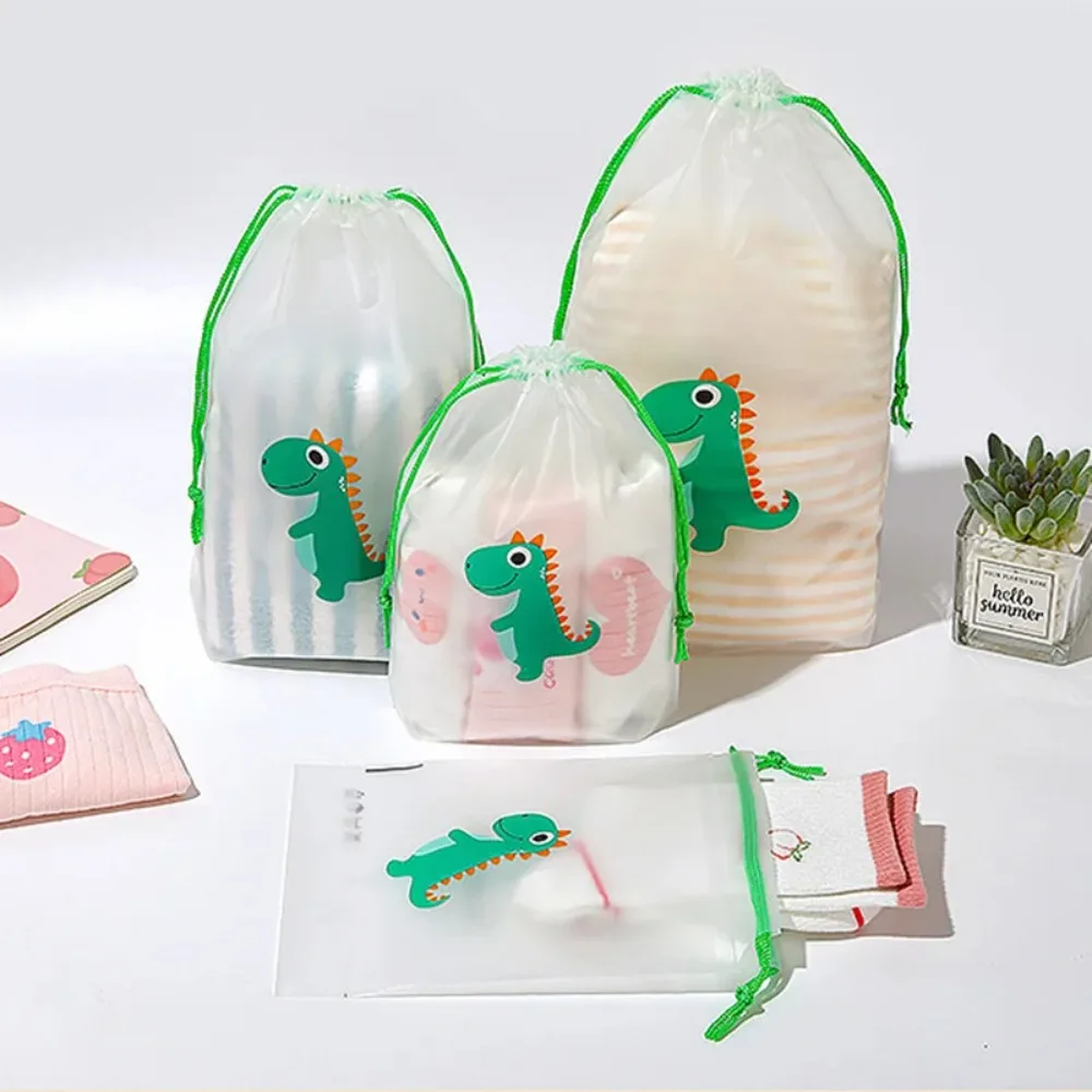 3pcs Drawstring Storage Bags Travel Organizer Cartoon Waterproof Portable Cosmetic Toiletry Shoes Clothes Towel Pouch Bags
