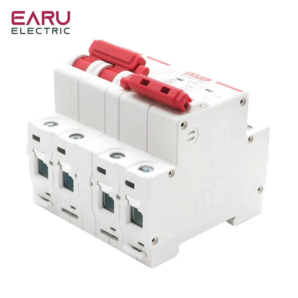 1P 2P 3P 4P 230V 400V 6A-63A MTS Dual Power Interlock Manul Transfer Switch Circuit Breaker Short Circuit Overload Protection