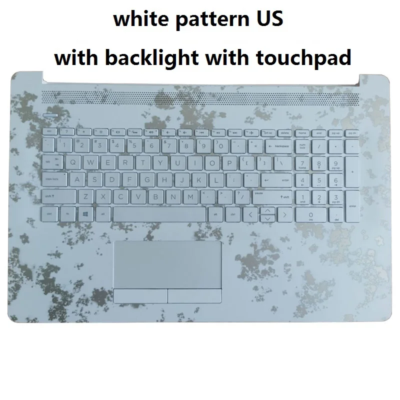 NIEUW Voor HP Pavilion 17-BY 17T-BY 17-CA 17Z-CA 17G-CR 17Q-CS TPN-I133 Russisch/US/UK Toetsenbord Laptop Palmsteun Bovenste Cover Case