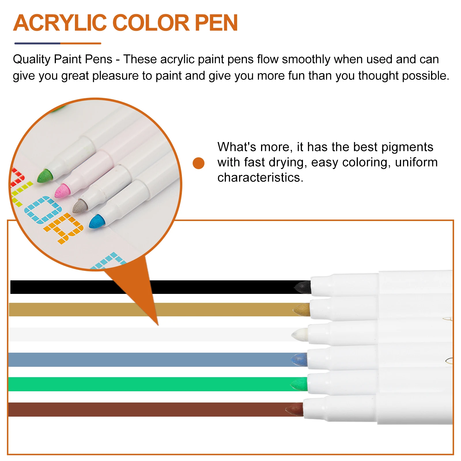

Acrylic Pigment Pen Students Graffiti Pens Art Marker Marking Watercolour Ink Water-based