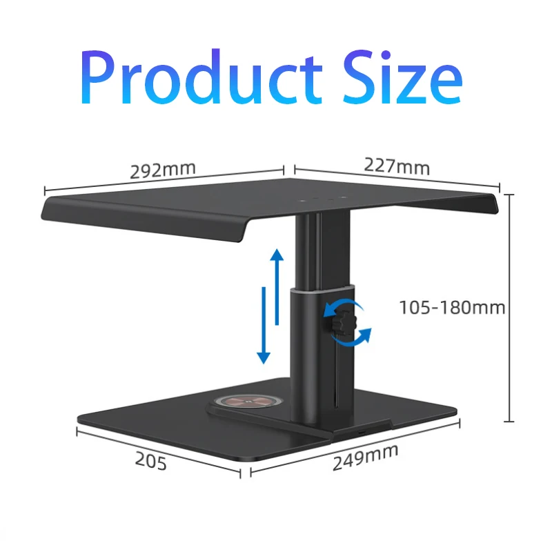 Computermonitorstandaard Riser Dockingstation met HDMI USB 3.0 Type-C SD/TF draadloze oplader Compatibele computer Desktop Laptop