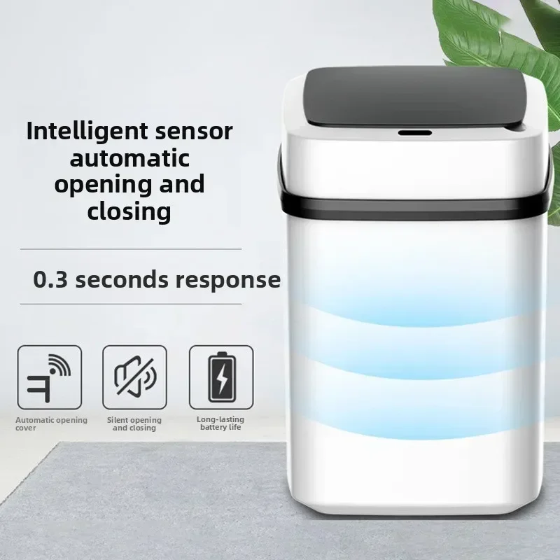 Durable 13L Waterproof Waste Bin Plastic Garbage Container Dustbin Indoor Trash Can For Home Kitchen Bathroom Bedroom