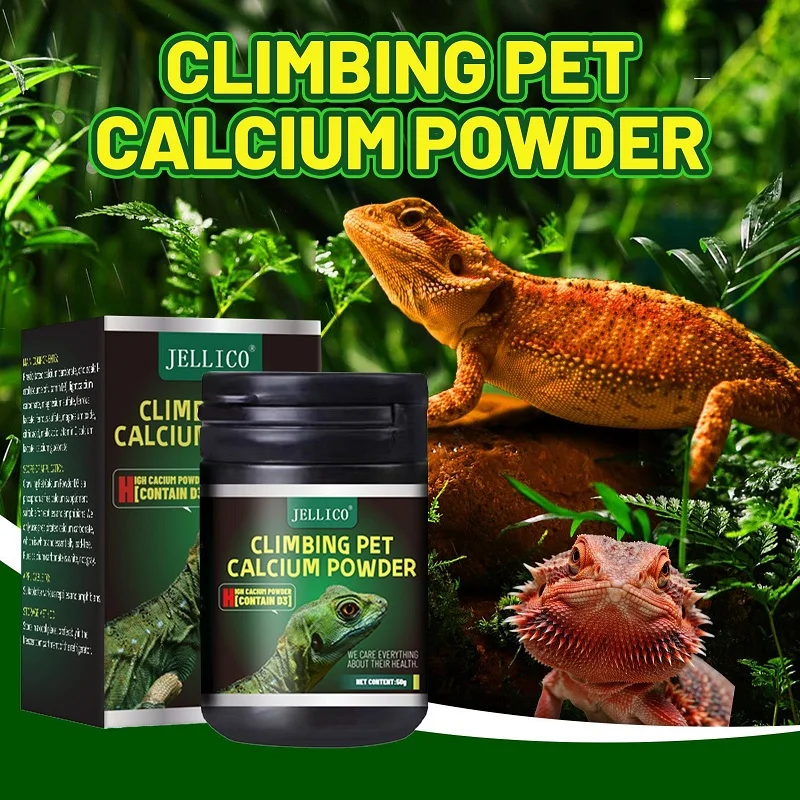 Crawling Pet Vitamin D3 Calcium Powder For Amphibian Reptiles Turtle Pet Frog Chameleon Promoting Calcium Absorbing & Supplement