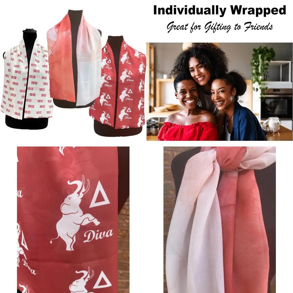 

48-Inch by 8-Inch Chiffon Necktie for Sorority Gift