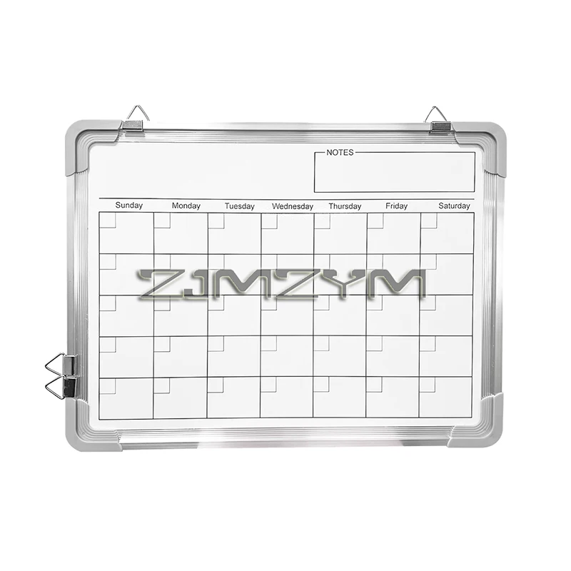 Wall Hanging White Board 40X30CM White Board For Wall With Dry Eraser Magnet S Markers Set Double-Sided White Board Calendar