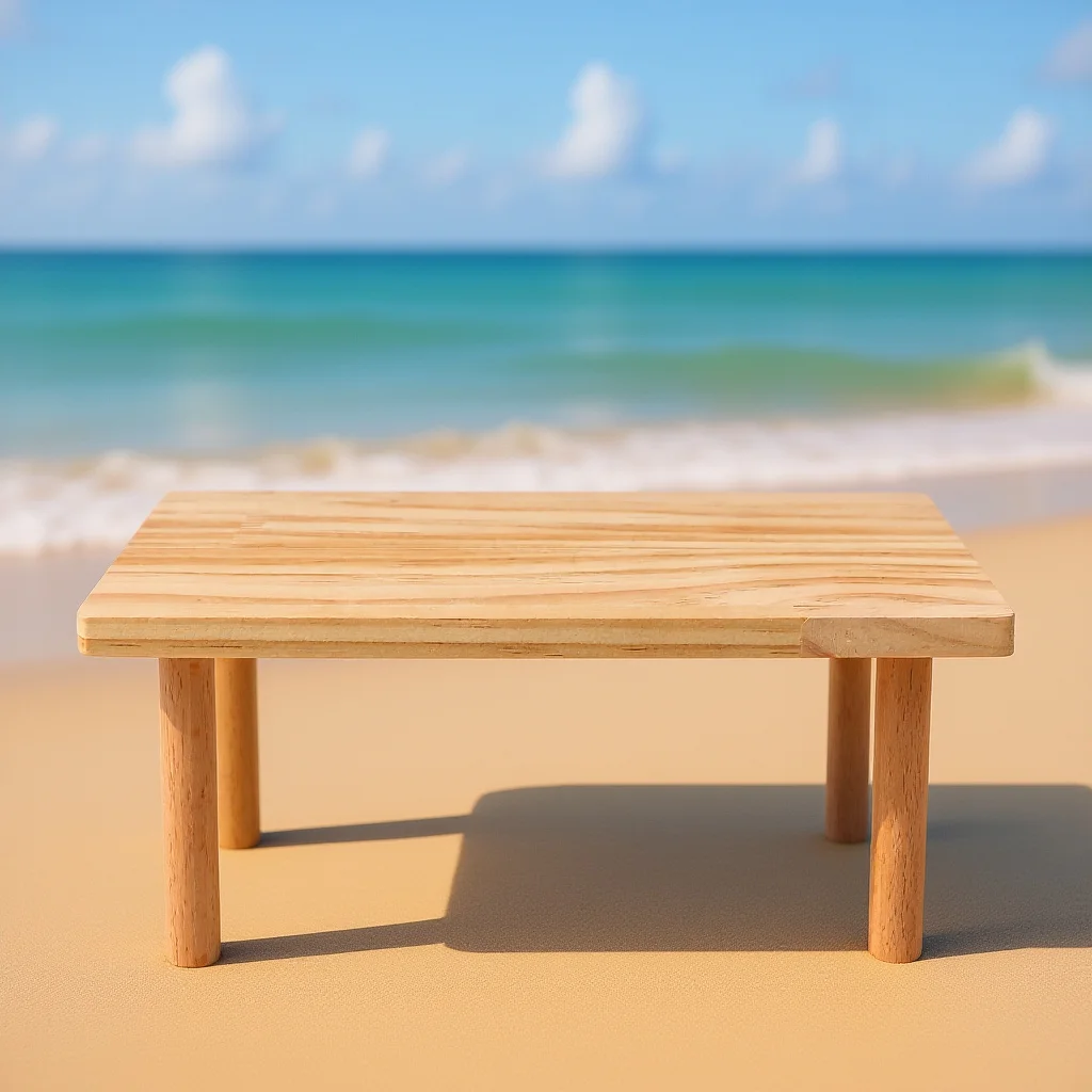 

Natural Wooden Platform for Hamster Cage Smooth Sturdy Play Stand Small Pet Rest Food Bowl Water Dish Accessory