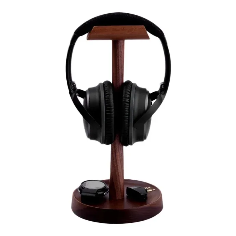 

Solid Wood Earphone Bracket Creative Head-mounted Computer Headphone Holder Headset Storage Rack Desktop Placement Hanger