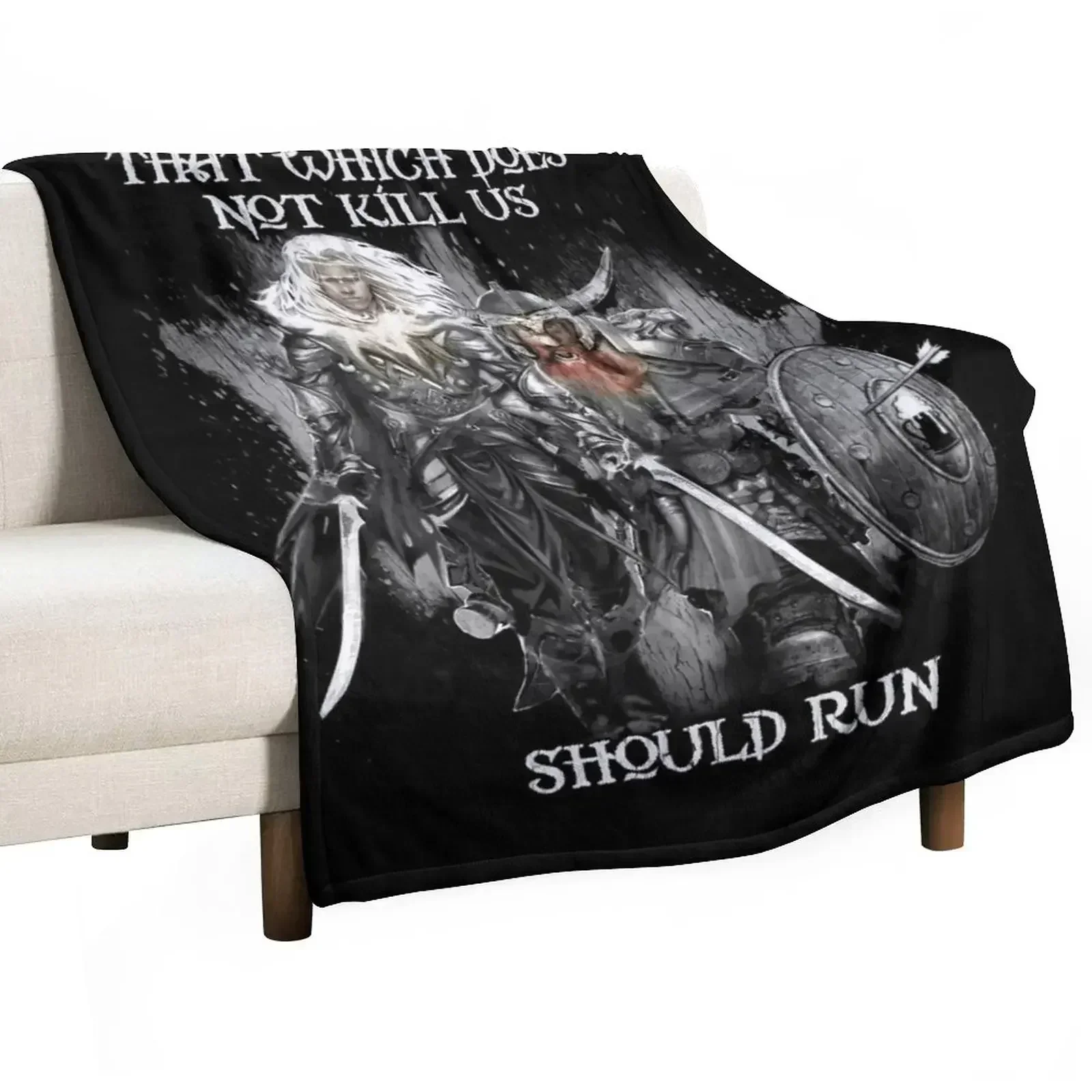 

Drizzt Do'Urden and Bruenor Battlehammer Throw Blanket Plaid Designers Baby Blankets