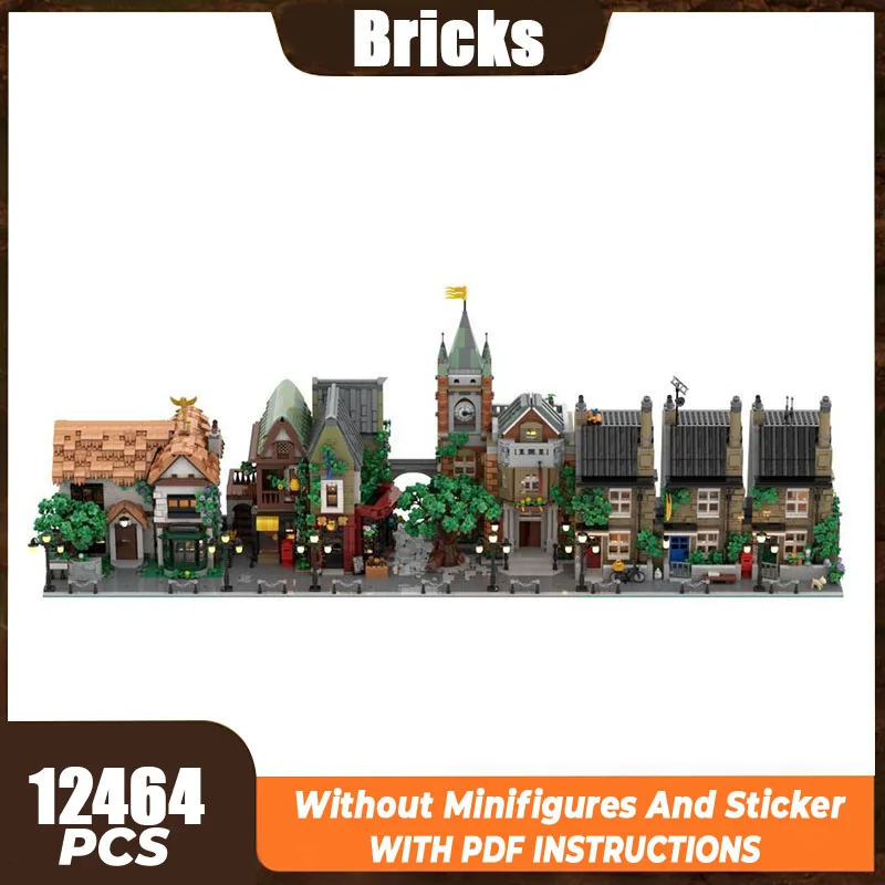 Moc Building Bricks City StreetViewofBritish street squaresTechnology Modular Blocks Gifts Toys For Children DIY Sets Assembly