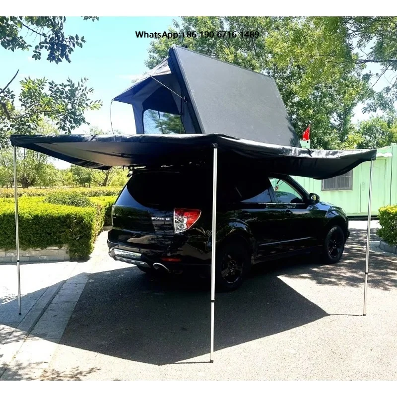 Four-Season Rainproof Sunshade Foldable 270 Awning Single Layer Quick-Opening Oxford Tent for Off-Road Vehicle Self-Driving