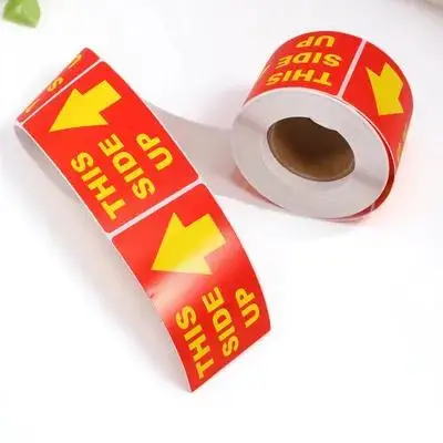 Multi-Pack Transportation Warning Fragile Adhesive Labels Fluorescent Shipping Packaging Stickers For Moving Boxes Caution