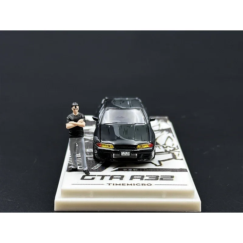 W magazynie TM 1:64 Skyline GTR R32 karykatura odlewana diorama kolekcja modeli samochodów zabawka czas Micro