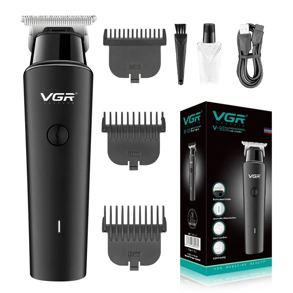 

VGR Hair Clippers Trimmers Professional hair clipper with long battery life of 500 minutes for carving and hair trimming V-93333