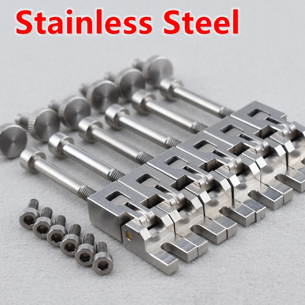 1 Set ( 6/7 Strings ) Guitar Bridge Stainless Steel Saddle For FR Tremolo System Bridge  JP(Origin)