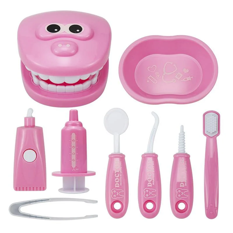 Jouets d'apprentissage précoce pour enfants, aides au broCumbria des dents, jouets fuchsia pour médecins, jouer à l'intelligence des enfants