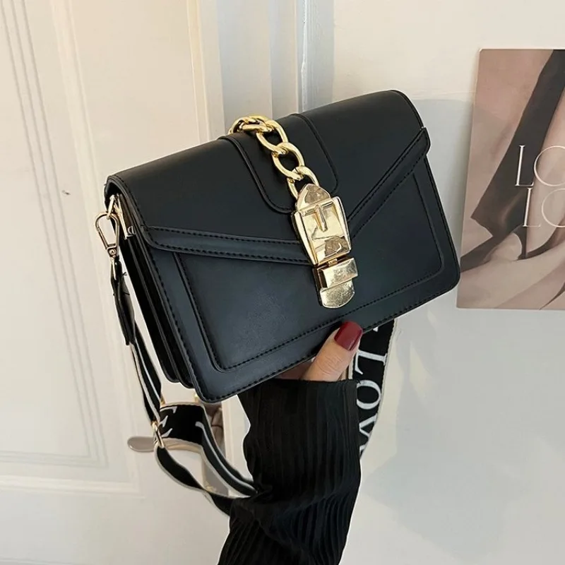 

Стильная женская сумка через плечо из кожи, регулируемая и надежная, классический элегантный дизайн от известного дизайнера