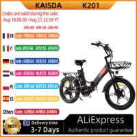 KAISDA K201 Adult Women Electric Bike 250W Motor Electric Bike 36V10.4Ah Battery 20 Inch Rubber Tire Mountain Snow Electric Bike